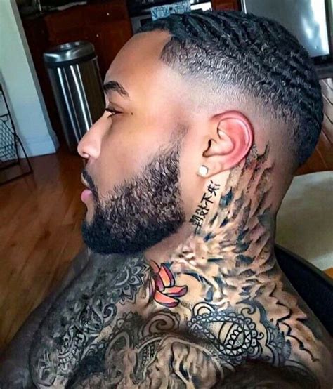 neck tattoos men|neck tattoos for black men.